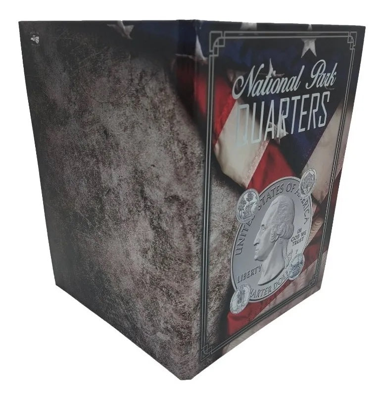 Álbum para monedas conmemorativas de un cuarto de dólar americano con imágenes de parques nacionales de EE.UU. (2010-2021), 60 espacios, hecho en México con gran calidad. Álbum para monedas conmemorativas de un cuarto de dólar americano con imágenes de parques nacionales de EE.UU. (2010-2021), 60 espacios, hecho en México con gran calidad.